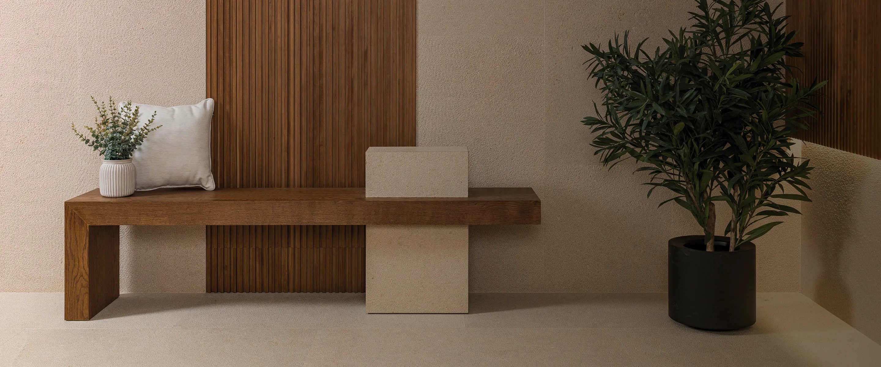 Hero - natural wood wall